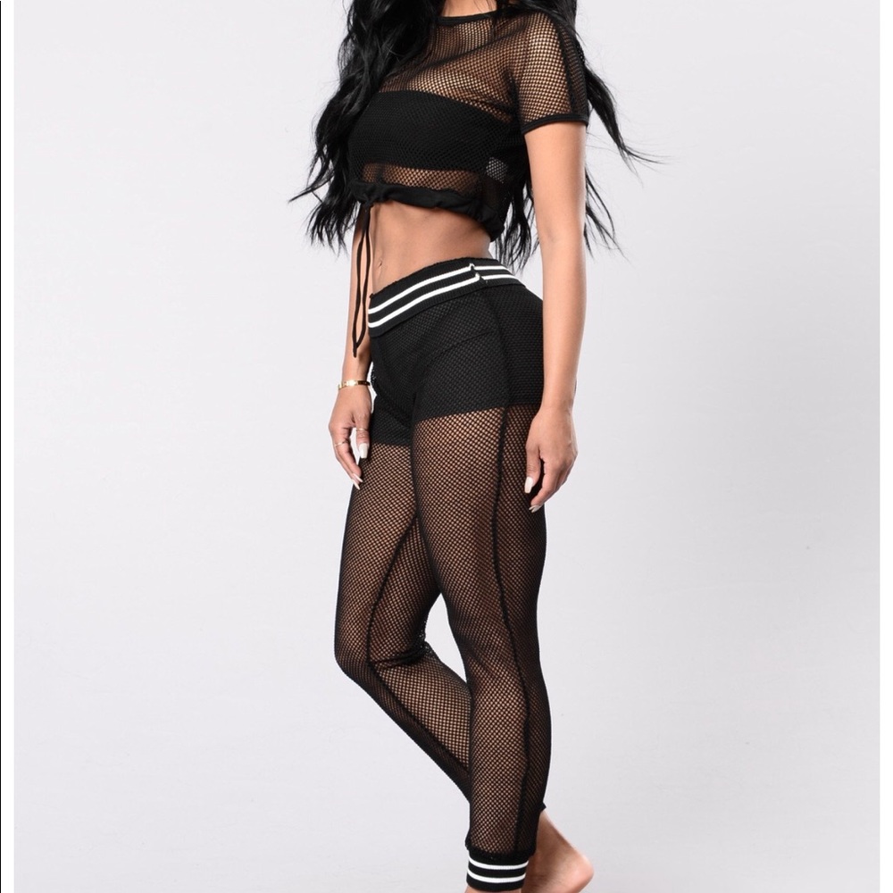 New Fashion Nova Black Net Set!